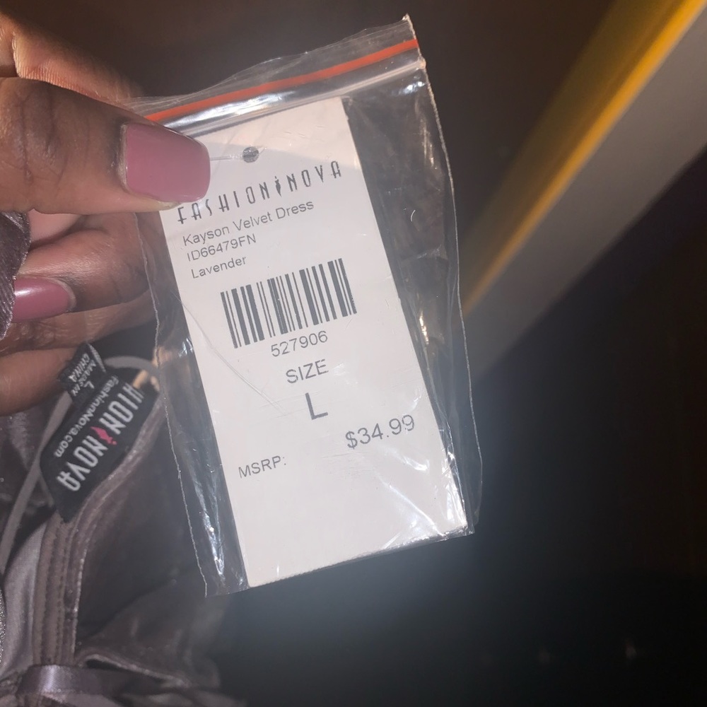 Fashion nova purple velvet dress